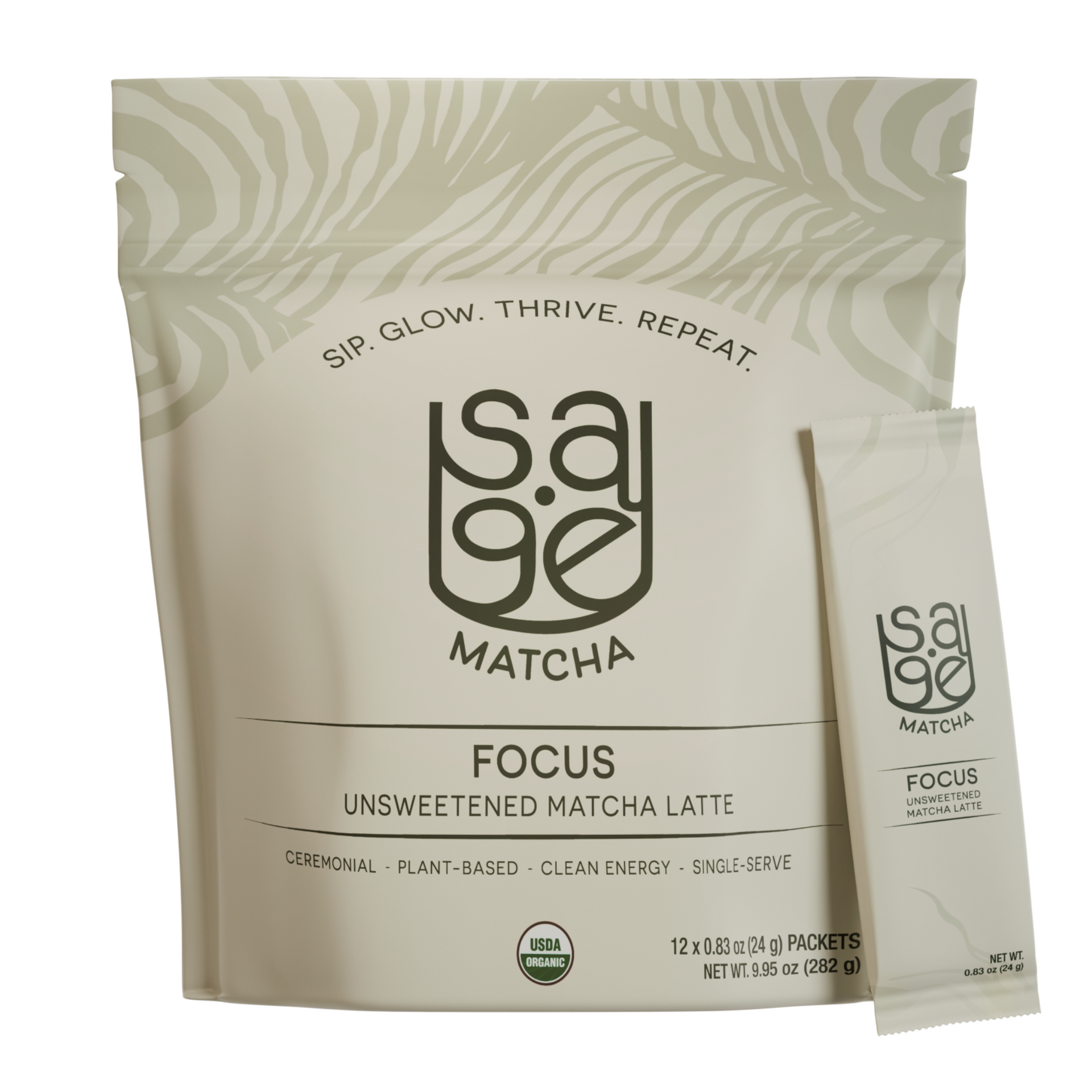 Focus Unsweetened - Organic Matcha Latte – Sage Matcha